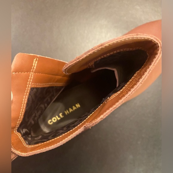 Cole Haan River W26414 Boots Women’s Tan Leather Ankle Chelsea Bootie Size 11B - Picture 5 of 10